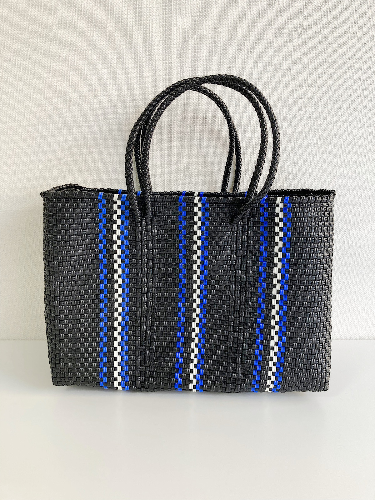 【Moonbird】メルカドバッグ 横長 ・ STRIPE / BLK NVY