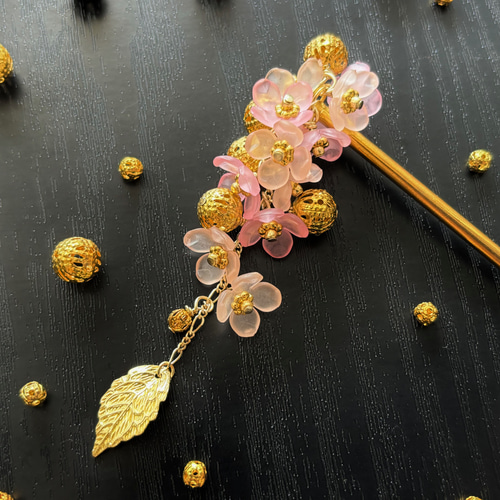 かんざし 4弁桜の鈴生り簪 サクラ さくら ピンク 春 和風