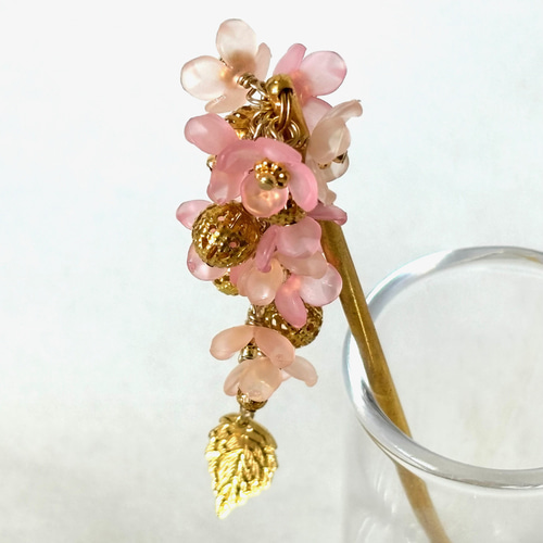 かんざし 4弁桜の鈴生り簪 サクラ さくら ピンク 春 和風