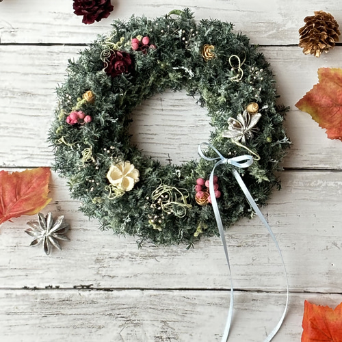 2024モフモフヒムロスギクリスマスリースA 2024モフモフヒムロスギクリスマスリースA