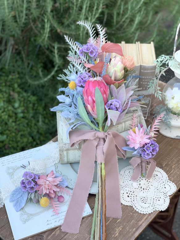 ✨ワイルドフラワーウエディングブーケ&ブートニア✨ ブーケ little