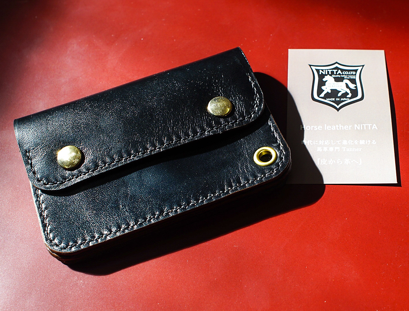 トラッカーウォレット horse leather 馬革 手縫い ホースレザー