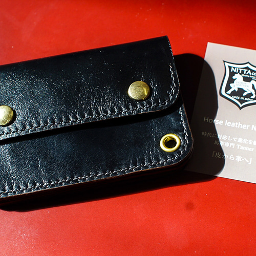 トラッカーウォレット horse leather 馬革 手縫い ホースレザー