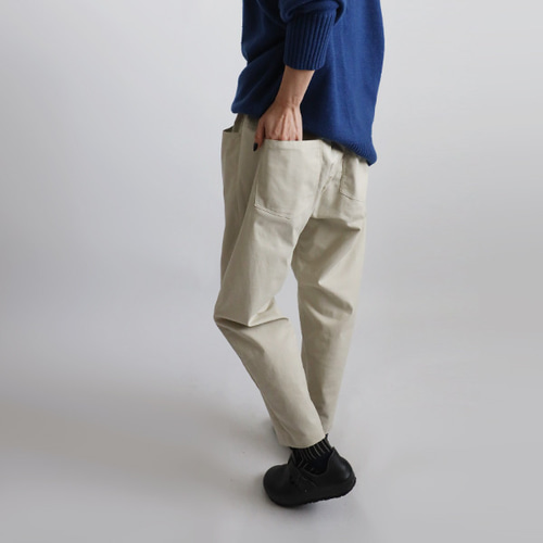 ラスト1 93cm ストレッチ伸縮コットンチノ生地テーパード