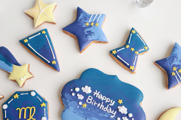 星座　【アイシングクッキー】　星　夜空　誕生日　おしゃれ　オーダー　通販 7枚目の画像