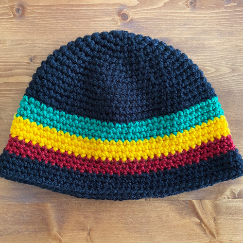 アクリル》◇サイズも選べる!!◇*ラスタカラー☆クロシェハット