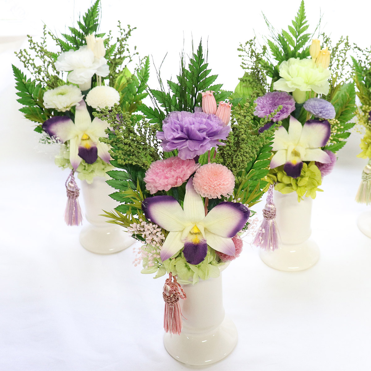 仏花プリザーブドフラワー 「祈り花」　初盆 お供え お悔やみ ミニ仏壇