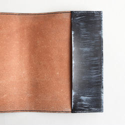 藍×墨×チタン染のソフトカバー単行本ブックカバー 5枚目の画像