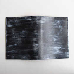 藍×墨×チタン染のソフトカバー単行本ブックカバー 3枚目の画像