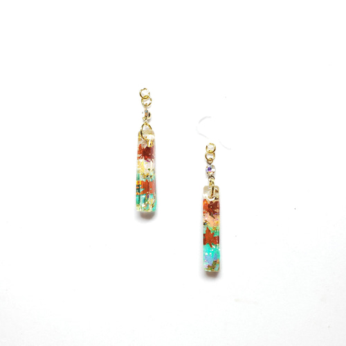 No.570-E　紅葉☆もみじピアス・イヤリング No.570-E 紅葉☆もみじピアス・イヤリング ピアス（フック