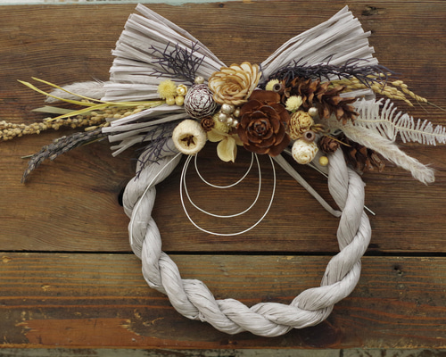 お正月飾り2024グレーリース しめ縄・しめ飾り nancys 通販 18509024