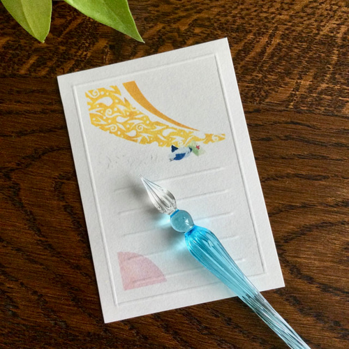 一筆箋/メッセージカード/しあわせの青い鳥《限定エンボス仕様