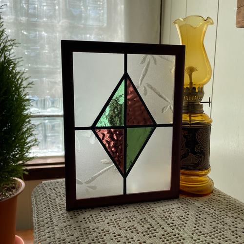 ステンドグラス パネル 大正ロマン 飾り小窓クラシカルダイヤ その他