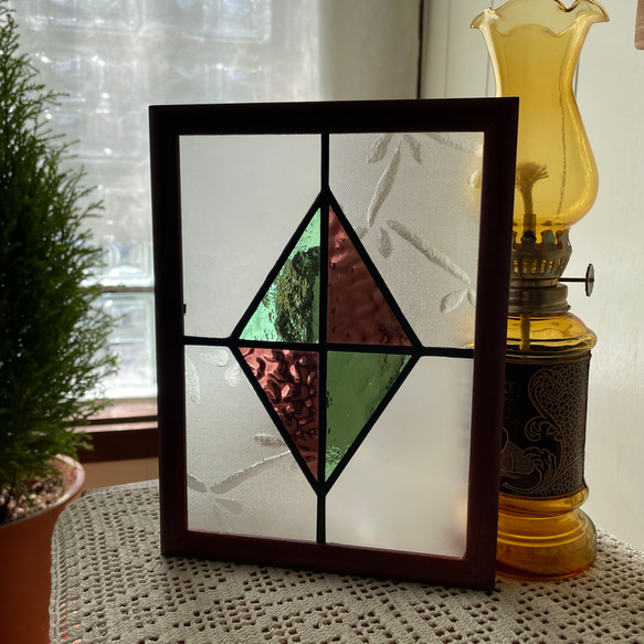ステンドグラス パネル 大正ロマン 飾り小窓クラシカルダイヤ その他