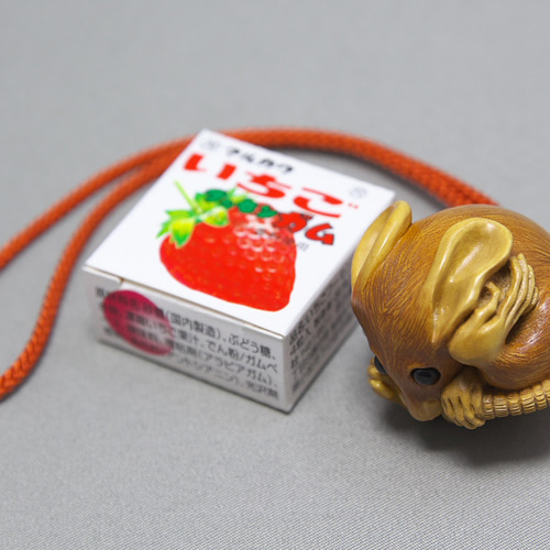 根付】丸鼠 / まるねずみ（御蔵島産 黄楊材 使用） 和装小物（帯・半襟