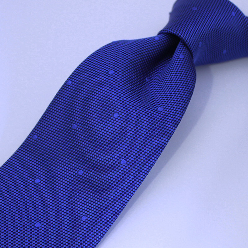 【受注制作】ドットパターンのソリッドタイ/ロイヤルブルー