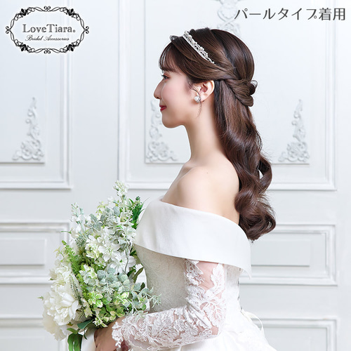 ショートクラシックティアラ T-118|花嫁 結婚式 パール