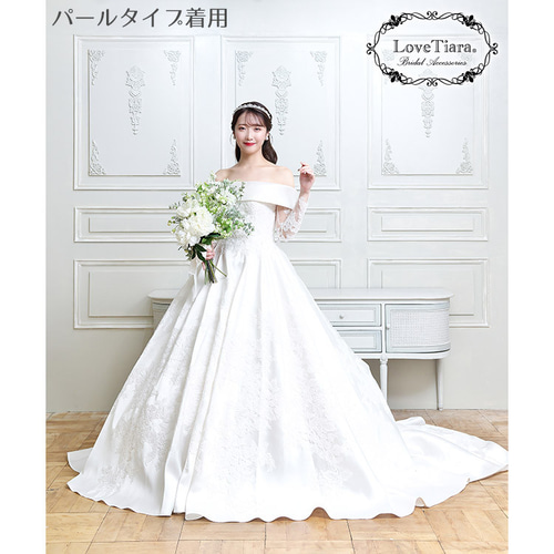ショートクラシックティアラ T-118|花嫁 結婚式 パール