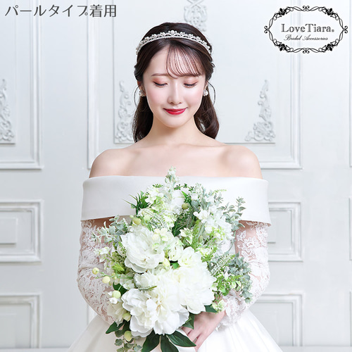 ショートクラシックティアラ T-118|花嫁 結婚式 パール