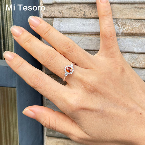 Mi Tesoro 調整可能-天然石リング-ゴージャスなデザイン-ファンタ 