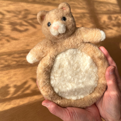 羊毛おはむのふわもこ小物置き 羊毛フェルト めーめー工房 通販 