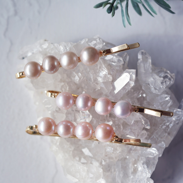 櫻花珍珠四件髮夾 ~快樂髮夾 第4張的照片