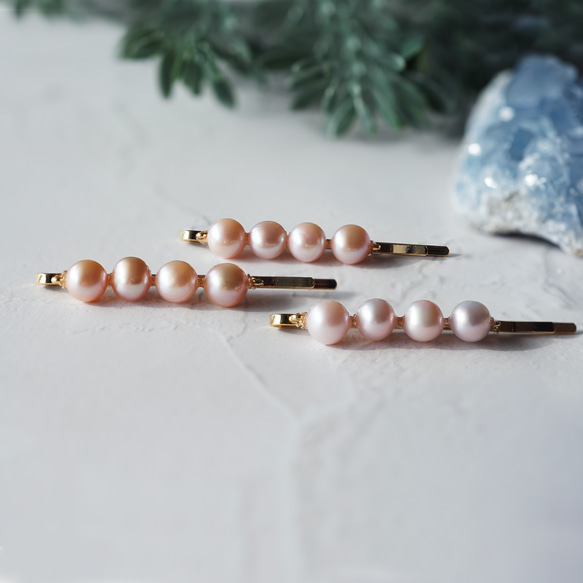 櫻花珍珠四件髮夾 ~快樂髮夾 第8張的照片