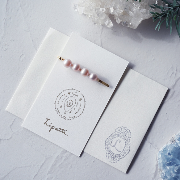 櫻花珍珠四件髮夾 ~快樂髮夾 第5張的照片