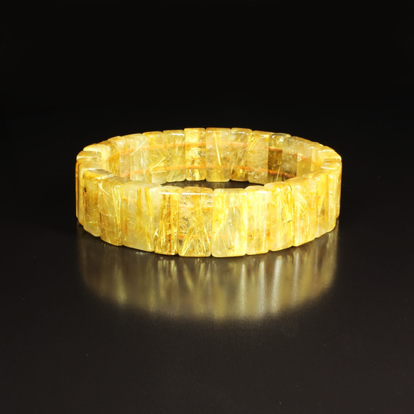 金針ビッシリ！ ゴールドルチル タイタンルチル バングル 203 金針ビッシリ！ ゴールドルチル タイタンルチル バングル 203