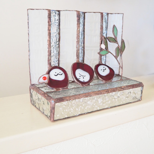 だるまさんのステンドグラスお正月飾り その他インテリア雑貨