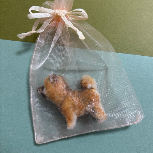 約2.5cm 柴犬の赤ちゃん モールアート - ショップ Little Dog