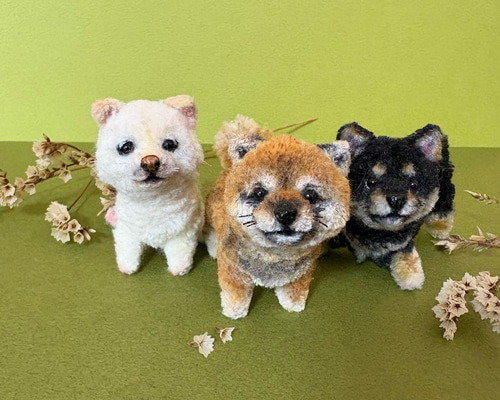 デレッとした柴犬 モールアート