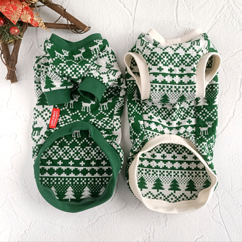 ノルディック柄 タンクトップ トレーナー クリスマス 犬服 ペット服