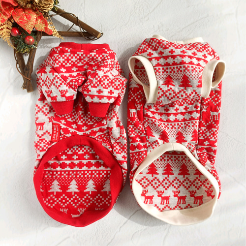 ノルディック柄 タンクトップ トレーナー クリスマス 犬服 ペット服