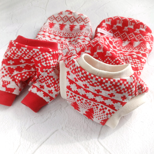 ノルディック柄 タンクトップ トレーナー クリスマス 犬服 ペット服