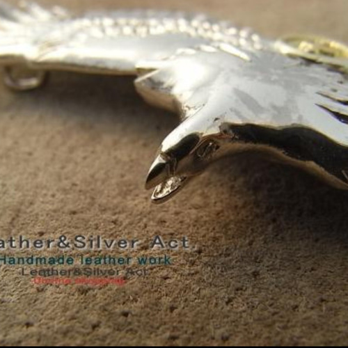 シルバー925 手彫りペンダントトップ 手彫り ハンドメイドイーグル