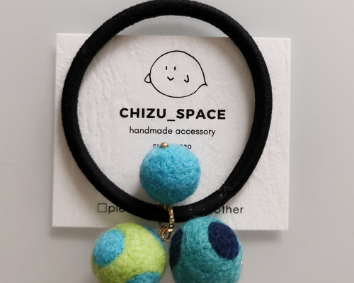 No.81》カラフルな羊毛フェルトのヘアゴム ヘアゴム chizu 通販
