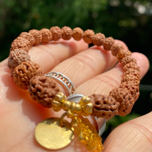 全ての星座】Sahasrara☆ルドラクシャブレスレット(24-B) ブレスレット