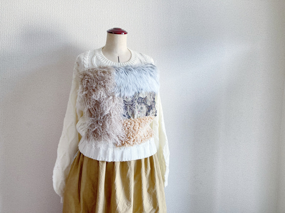 モケモケ×ファーの変わり織りニット】 ニット・セーター Gradual