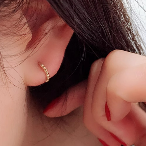 ♡まり♡新品♡未使用♡K10YG♡プチサイズ中折れフープピアス♡ K18YG/PG/PT フープピアス k10中折れピアス セット