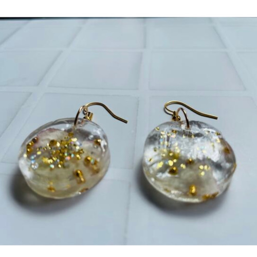 a215 レジンオシャレピアス ピアス（フック・チェーン） mimi 通販 
