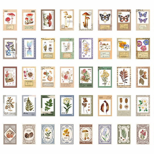 訳あり☆ コラージュ素材 シールブック flower collection [AZ571