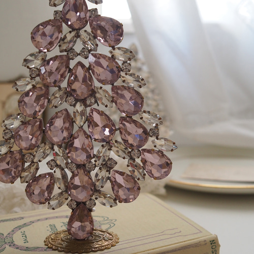 チェコガラスツリー（ピンク）