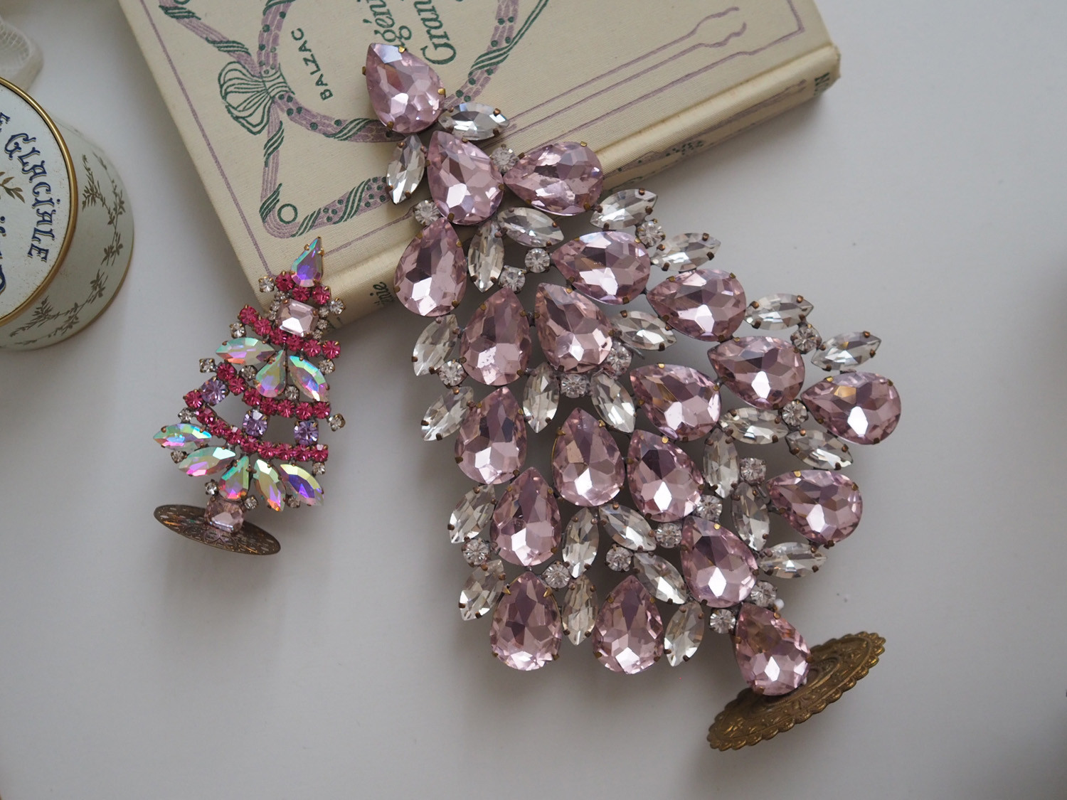 チェコガラスツリーdropXdrop pink