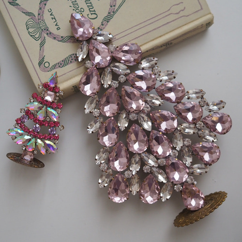 チェコガラスツリー（ピンク）