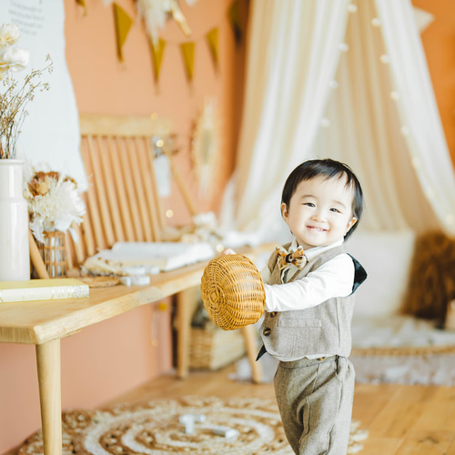 【親子・兄弟セット】ネイビー×ベージュ♡蝶ネクタイ♡ベビー・キッズ・大人♡ 親子・兄弟セット】ネイビー×ベージュ♡蝶ネクタイ♡ベビー