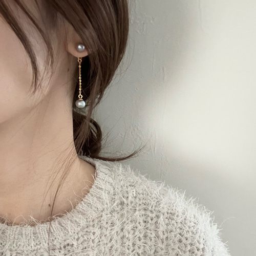 高品質シルバーグレー 淡水パール/2wayピアス/イヤリング/パール 高品質シルバーグレー 淡水パール/2wayピアス/イヤリング/パール
