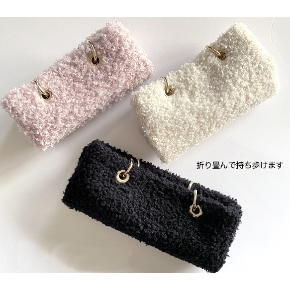 【A4対応】淡いグレーの大人のプードルファートート＜人気シリーズ新色：アイスグレー＞斜めがけトート／選べるストラップ 19枚目の画像