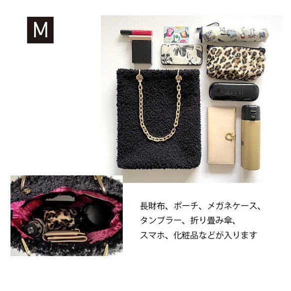 【A4対応】淡いグレーの大人のプードルファートート＜人気シリーズ新色：アイスグレー＞斜めがけトート／選べるストラップ 17枚目の画像