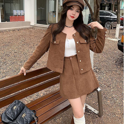 大きいサイズ レディース セットアップ 上下セット ミニスカート 春